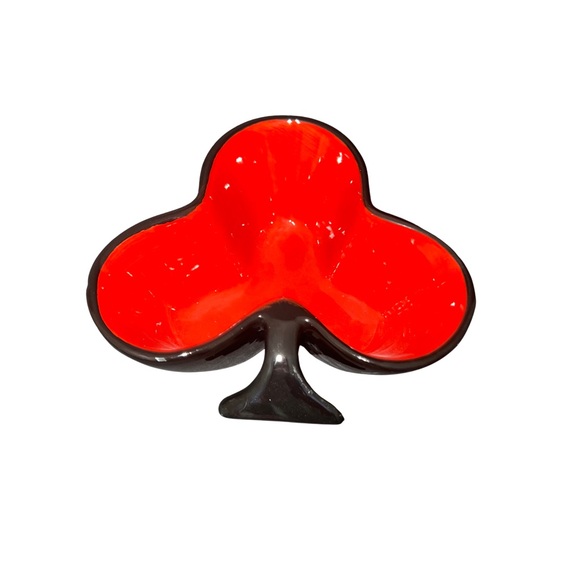 Red and Black Playing Card Suit Dishes - Picture 3 of 6